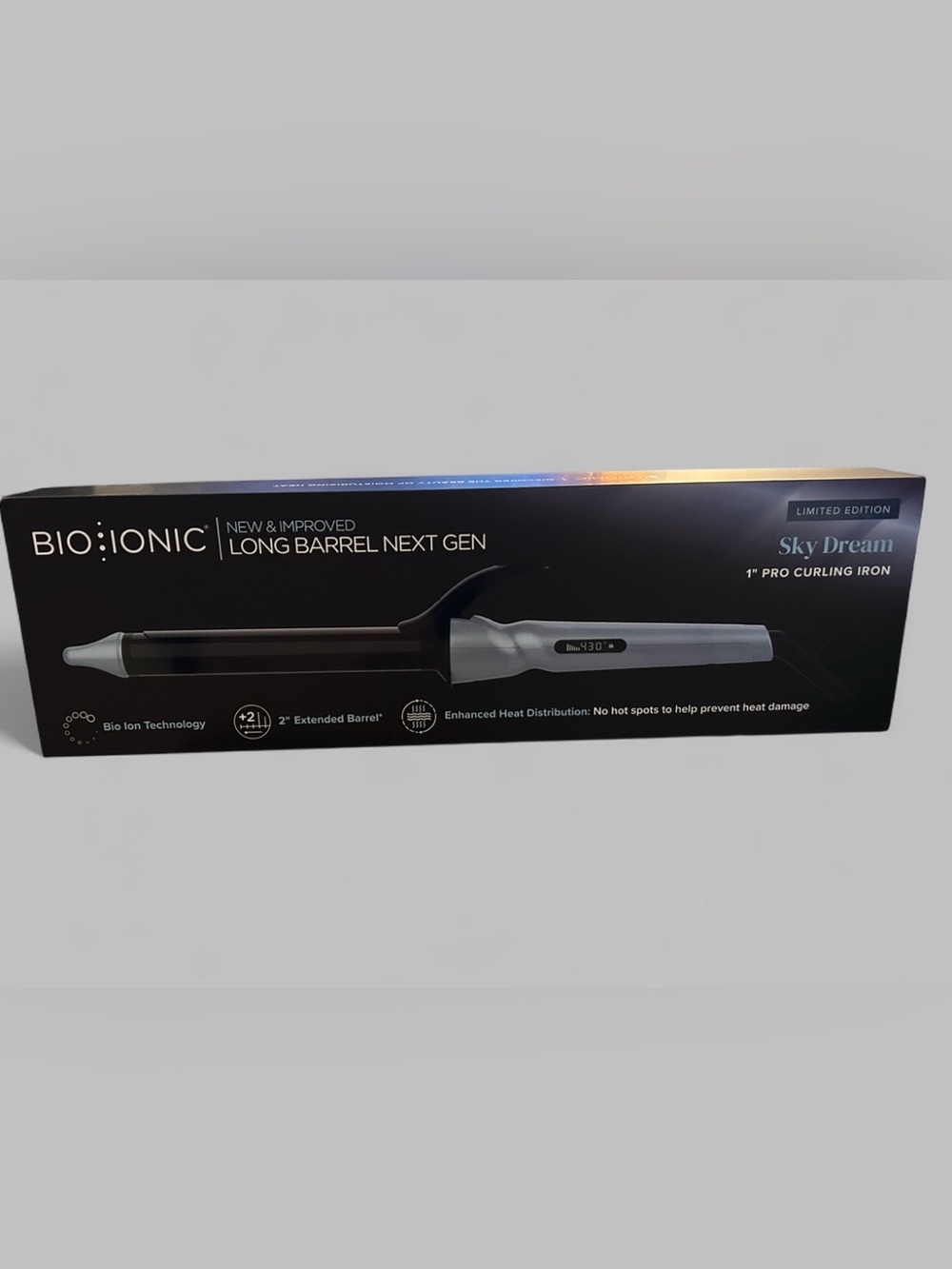 Bio Ionic Long Barrel Next Gen 1” Pro Curling Iron in Sky Dream
